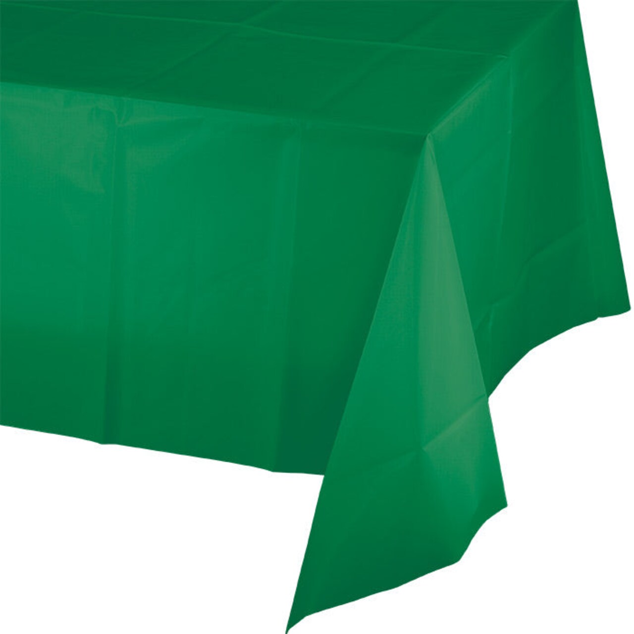 12/Case Bulk Emerald Green Plastic Table Covers 54 inch x 108 inch